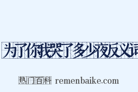 为了你我哭了多少夜反义词是什么意思的图片